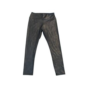 Simply Vera Vera Wang Black High-Rise Faux Leather Shaping Leggings Size Large